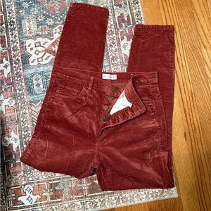 LOFT Corduroy Pants in Deep Red